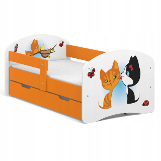 Detská posteľ Fairy Tale B01-SZ 140x70 CATS Tlač UV tlač