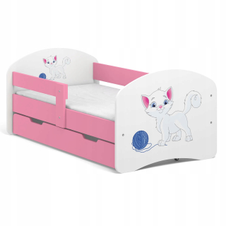 Detská posteľná rozprávka B01-SZ 140x70 Pink Cats