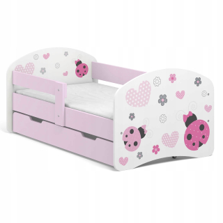Detská posteľná rozprávka B01-SZ 140x70 LILAC MOTIVS