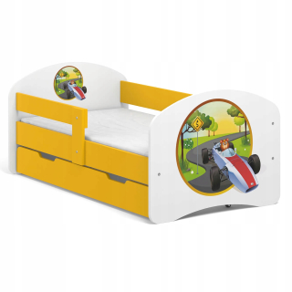 Detská posteľ Fairy Tale B01-SZ 140x70 Žltá rasa