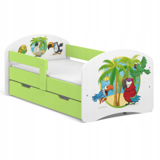 Detská posteľná rozprávka B01-SZ 140x70 Zelené motívy