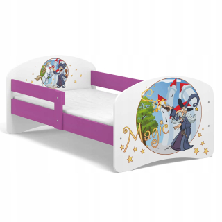 Detská posteľná rozprávka B02 160x80 Purple biela