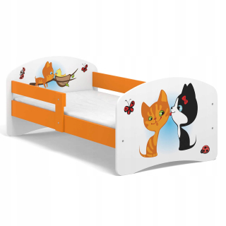 Detská posteľ Fairy Tale B02 160x80 Cats Motif Print