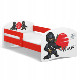 Detská posteľ rozprávka B02 160x80 Ninja Red UV