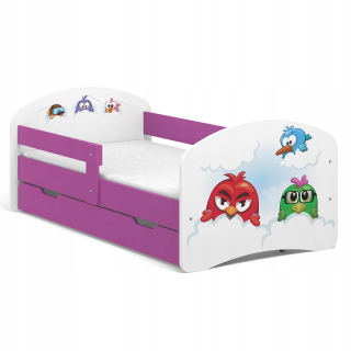 Detská posteľná rozprávka B02-SZ 160x80 Purpurové motívy