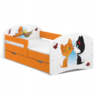 Detská posteľ Fairy Tale B02-SZ 160x80 Kitty Print UV Print
