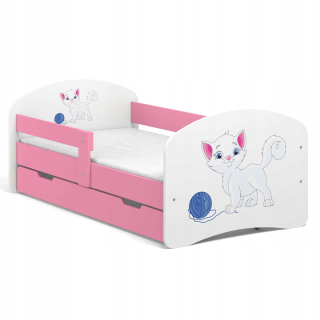 Detská posteľ Fairy Tale B02-Sz 160x80 Pink Cats