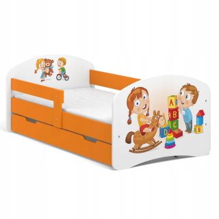 ROZPRÁVKOVÝ DETSKÝ POSTEĽ B02-SZ 160x80 ORANŽ