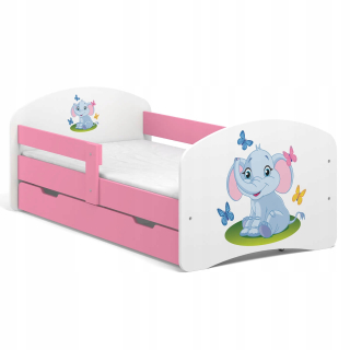 Detská posteľ Fairy Tale B02-Sz 160x80 Elephant UV Roses