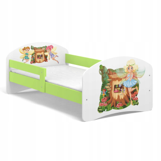 Detská posteľ Fairy Tale B03 180x90 Green UV Print