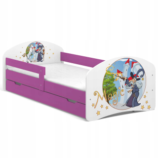Detská posteľná rozprávka B05-SZ 200x90 Purpurové motívy