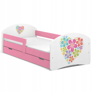 Detská posteľ rozprávka B05-SZ 200x90 Srdce UV srdce