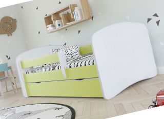 Detská posteľ Single Green Matrace 70x140