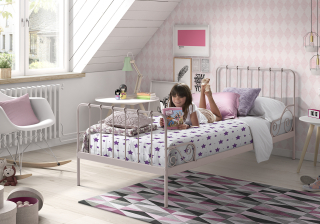 Detská kovová/mládežnícka posteľ Alice Pink