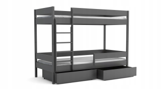 Graphite Bunk Bed 80x160 s matracmi Donald