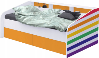 Vintage lôžko 180/90 Orange + matrac