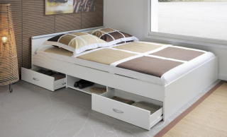 Posteľ s zásuvkami 140x200 Alpha White Propation VM