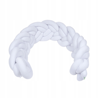LULANDO Bumper Braid Velour Twins 200 cm Biela