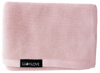 Lullalove pletená prikrývka letná hmla 90x90 Pink p