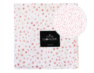 Lullalove Musellin Swaddle 100x100 cm začervenanie
