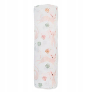 Lulujo Swaddle Muslin prikrývka 120x120 mačky