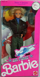 Mattel 1990 Barbie Air Force Army Doll Unique