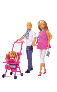 Steffi Love Doll nastavil šťastnú rodinu