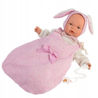 Španielska bábika Joelle v spacáku 38 cm plače