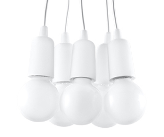 Závesná lampa Diego 5 Biele nastavenie detskej izby
