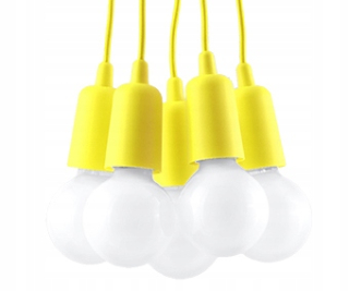 Závesná lampa Diego 5 žltá sollux e27 dieťa