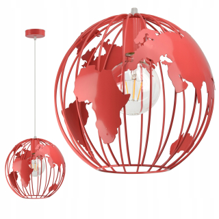 Závesná lampa globe ružová modrá modrá