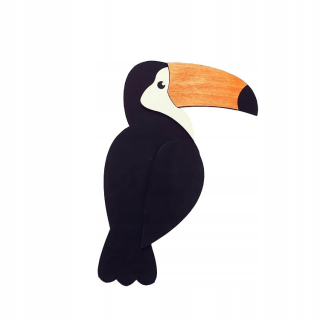 Drevená ledová nástenná lampa pre deti toucan