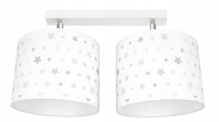 Stropná lampa 2 škvrny biele hviezdy - môžete LED LED