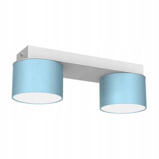 Stropná lampa dixie modrá/biela 2xgx53
