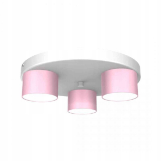 Stropná lampa dixie ružová/biela 3xgx53