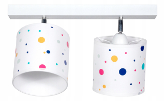 Stropná lampa pre detskú izbu farebné bodky