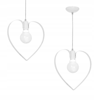 Závesná lampa amore biela 1xe27