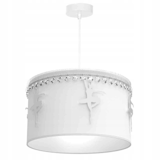 Závesná lampa balernica biela 1xe27