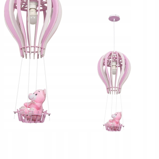Zavesená lampa ružová 1xe27 60 W balón