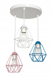 Diamantová farbná zavesená lampa - Vytvorte si lampu