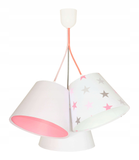 Hviezdy a ružová závesná lampa ružové hviezdy
