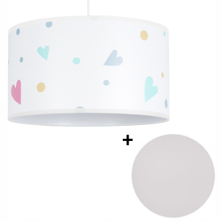 Luster visiace lampy pre deti pastelové srdcia