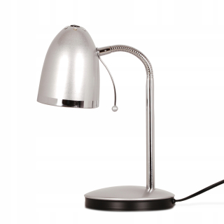 Strieborná strieborná klasická jednoduchá nočná lampa E27
