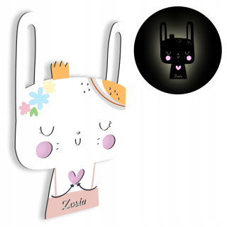 LED lampa s menom Night Rabbit názov dieťaťa
