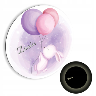 Lampa LED s menom Night Rabbit Prispôsobil