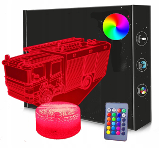 Nočná lampa Fire Service Tir LED USB/BAT + Pilot