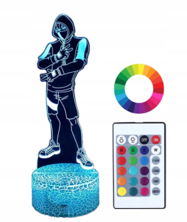 Nočná lampa Fortnite 3D LED názov