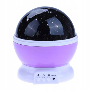 Projektor nočnej lampy 2in1 USB Purple