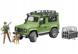 Land Rover Defender s fórovou postavou a psom