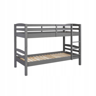 Lavius Bunk Bed s 2 lamelami z lamelov, šedá
